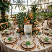 Charlo's Set 8 Green Monstera Leaf Tropical Napkin Rings Ecofriendly Pack for dining table decor