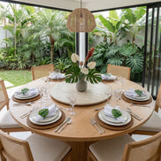 Charlo's Set 6 Green Monstera Leaf Tropical Napkin Rings Ecofriendly Pack for dining table decor