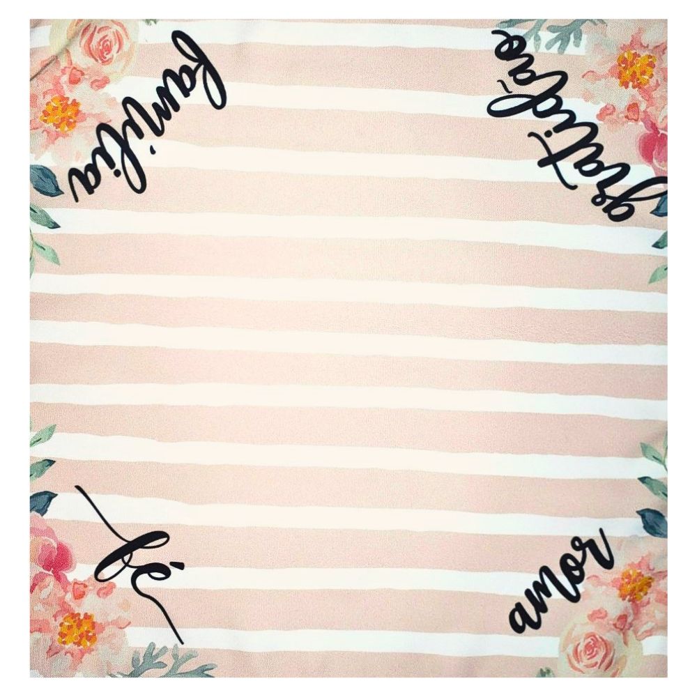 Charlo's Cloth Napkins Set of 4 Good Vibes 16" by 16" - Pink