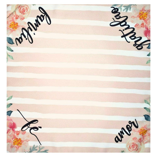 Charlo's Cloth Napkins Set of 4 Good Vibes 16" by 16" - Pink