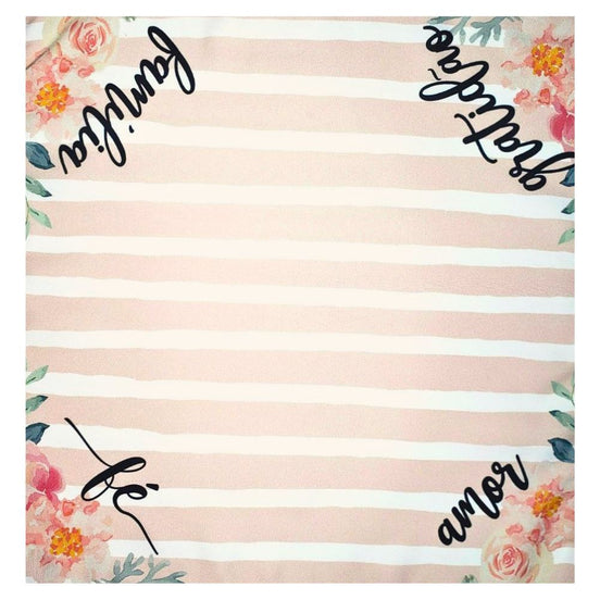 Charlo's Cloth Napkins Set of 4 Good Vibes 16" by 16" - Pink