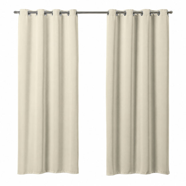 Maison Charlo Basic Blackout Curtains – Natural – 118 x 98 in – Set of 2 Panels