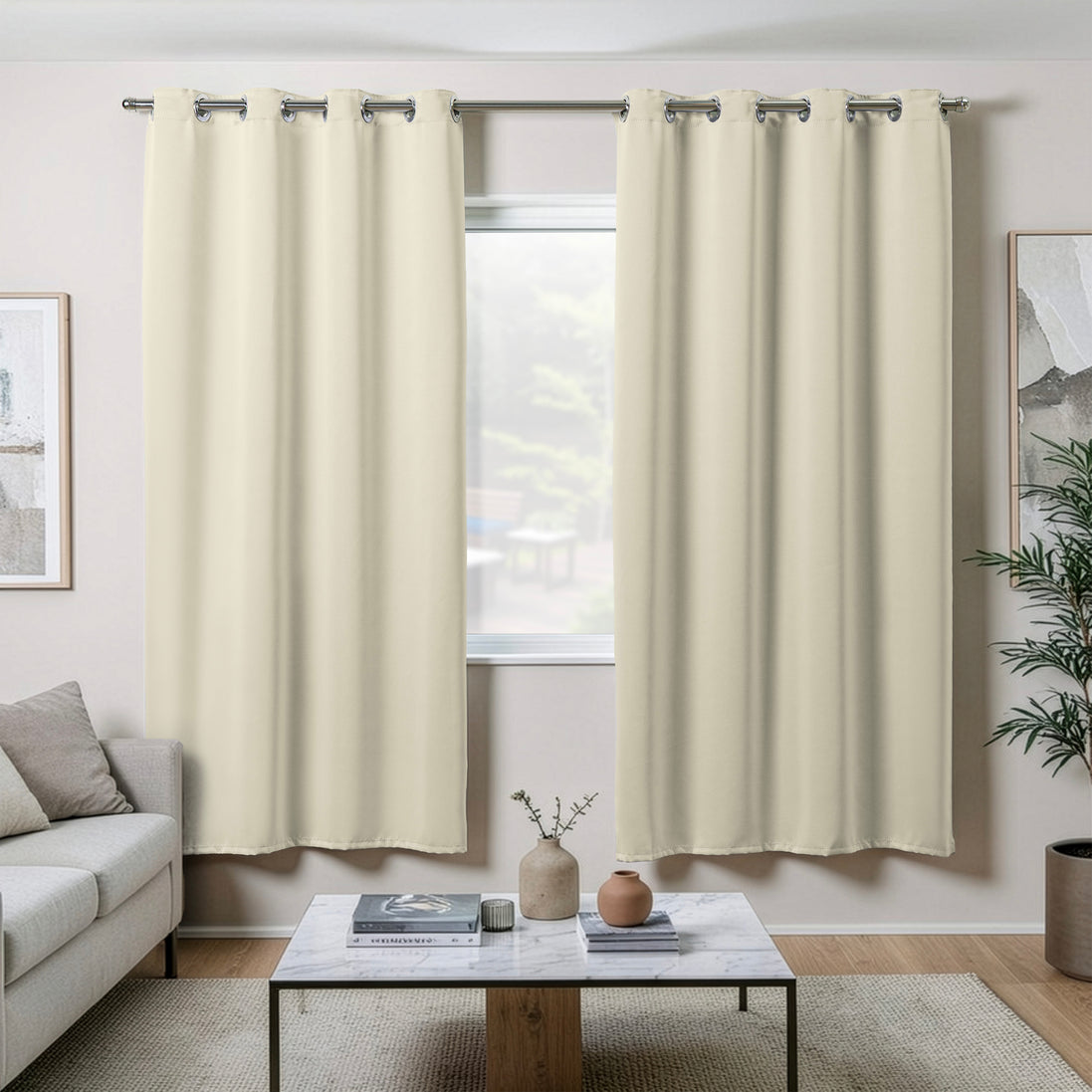 Maison Charlo Basic Blackout Curtains – Natural – 102 x 71 in – Set of 2 Panels