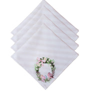 Charlo's Easter Synthetic Cloth Napkins Bird Bunny Rose Plaid Reusable  16