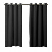 Maison Charlo Basic Blackout Curtains – Black – 118 x 98 in – Set of 2 Panels