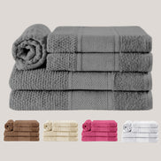 5-Piece Cotton Towel Set Noblesse – Bath, Hand & Bath Mat Soft Absorbent Premium Design