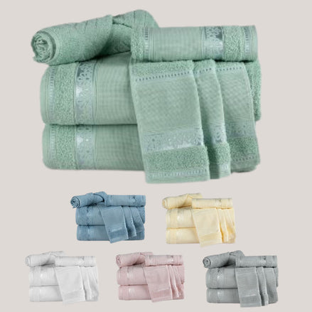 5-Piece Cotton Towel Set Atelier – Embroidery Ready Bath, Hand & Bath Mat 400 GSM
