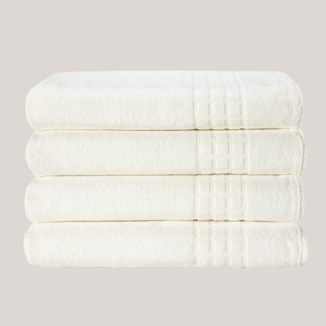 City Professional Bath Towel White 55.1 x 27.6 in – 410 GSM Cotton Blend for Hospitality