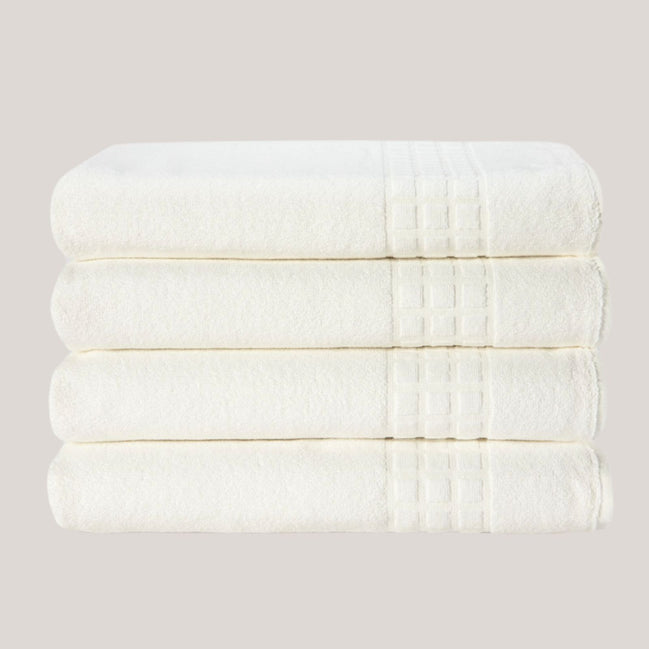 City Professional Bath Towel White 55.1 x 27.6 in – 410 GSM Cotton Blend for Hospitality