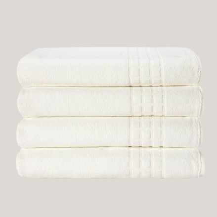 City Professional Bath Towel White 55.1 x 27.6 in – 410 GSM Cotton Blend for Hospitality