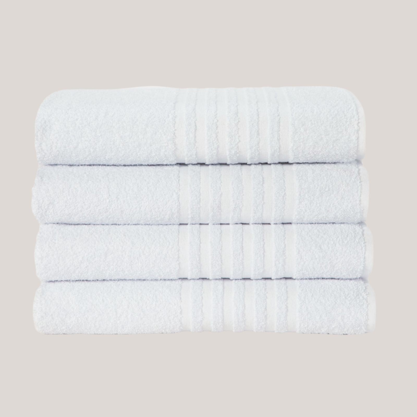 Luxor Professional Bath Towel White 55.1 x 28.3 in – 450 GSM Cotton Blend for Hospitality