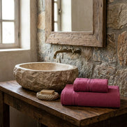 Set of 2 Cotton Bath Towels 49.2 x 25.6 in – 260 GSM Lightweight Soft Everyday Towels