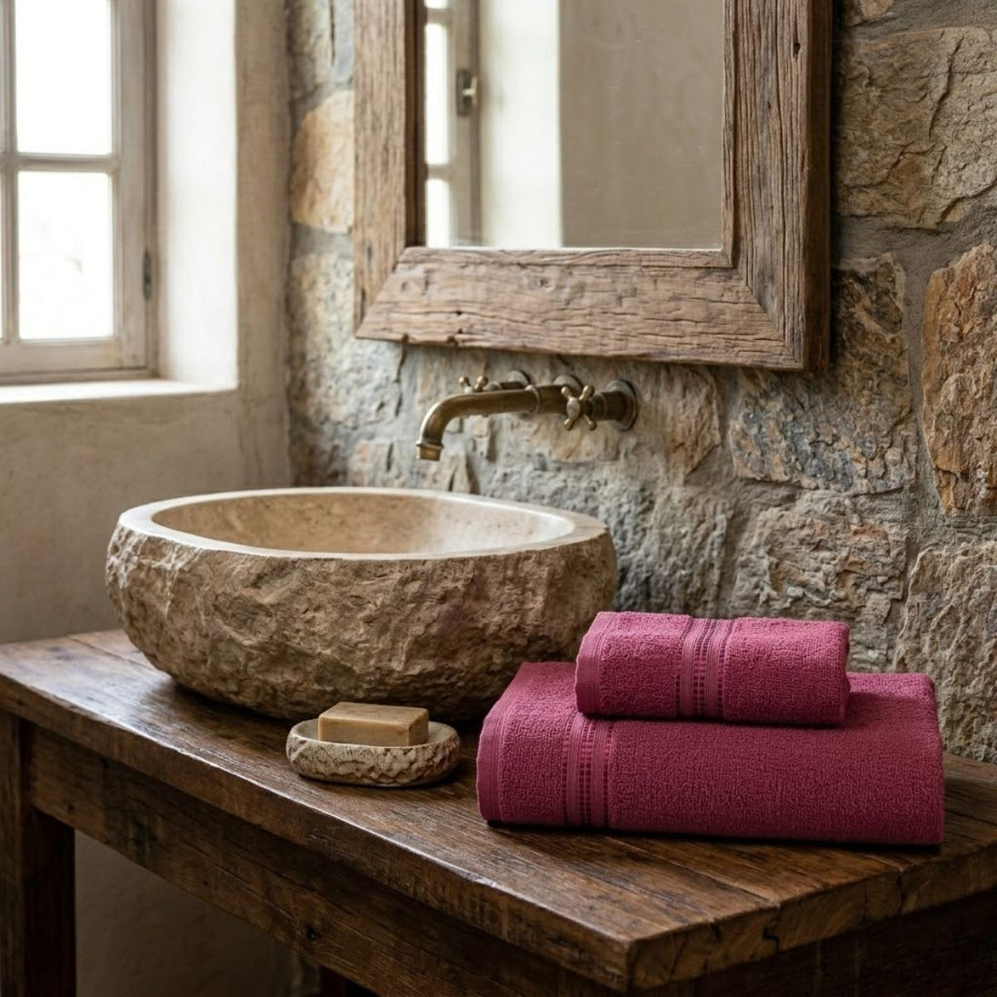Set of 2 Cotton Bath Towels 49.2 x 25.6 in – 260 GSM Lightweight Soft Everyday Towels