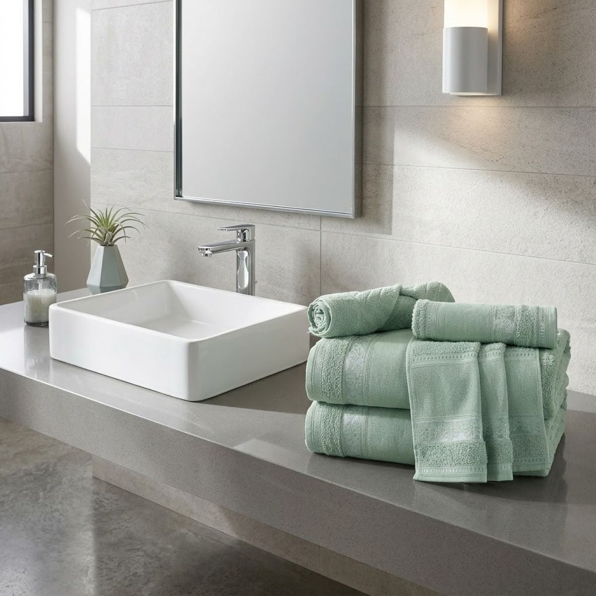 5-Piece Cotton Towel Set Atelier – Embroidery Ready Bath, Hand & Bath Mat 400 GSM