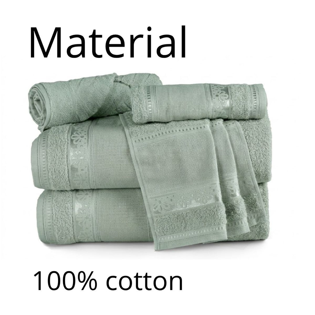 5-Piece Cotton Towel Set Atelier – Embroidery Ready Bath, Hand & Bath Mat 400 GSM