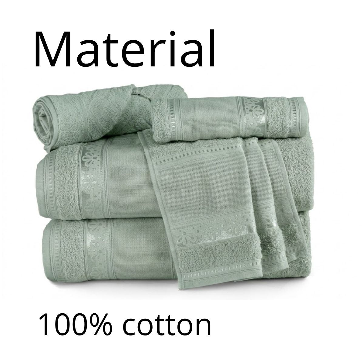 5-Piece Cotton Towel Set Atelier – Embroidery Ready Bath, Hand & Bath Mat 400 GSM