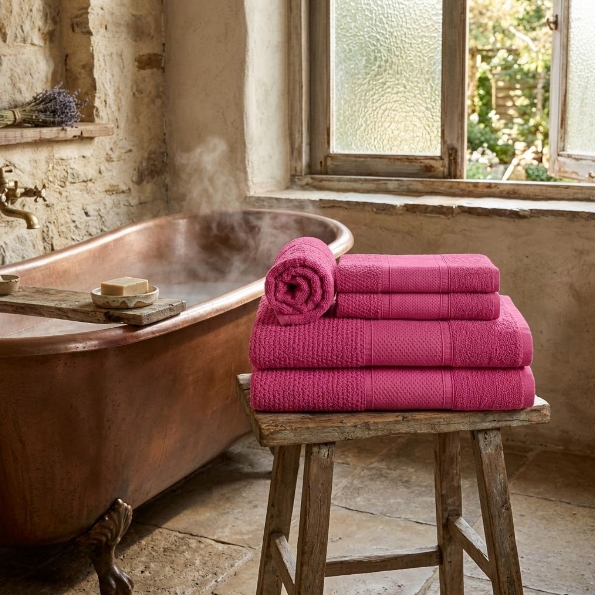 5-Piece Cotton Towel Set Noblesse – Bath, Hand & Bath Mat Soft Absorbent Premium Design