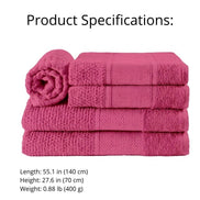 5-Piece Cotton Towel Set Noblesse – Bath, Hand & Bath Mat Soft Absorbent Premium Design