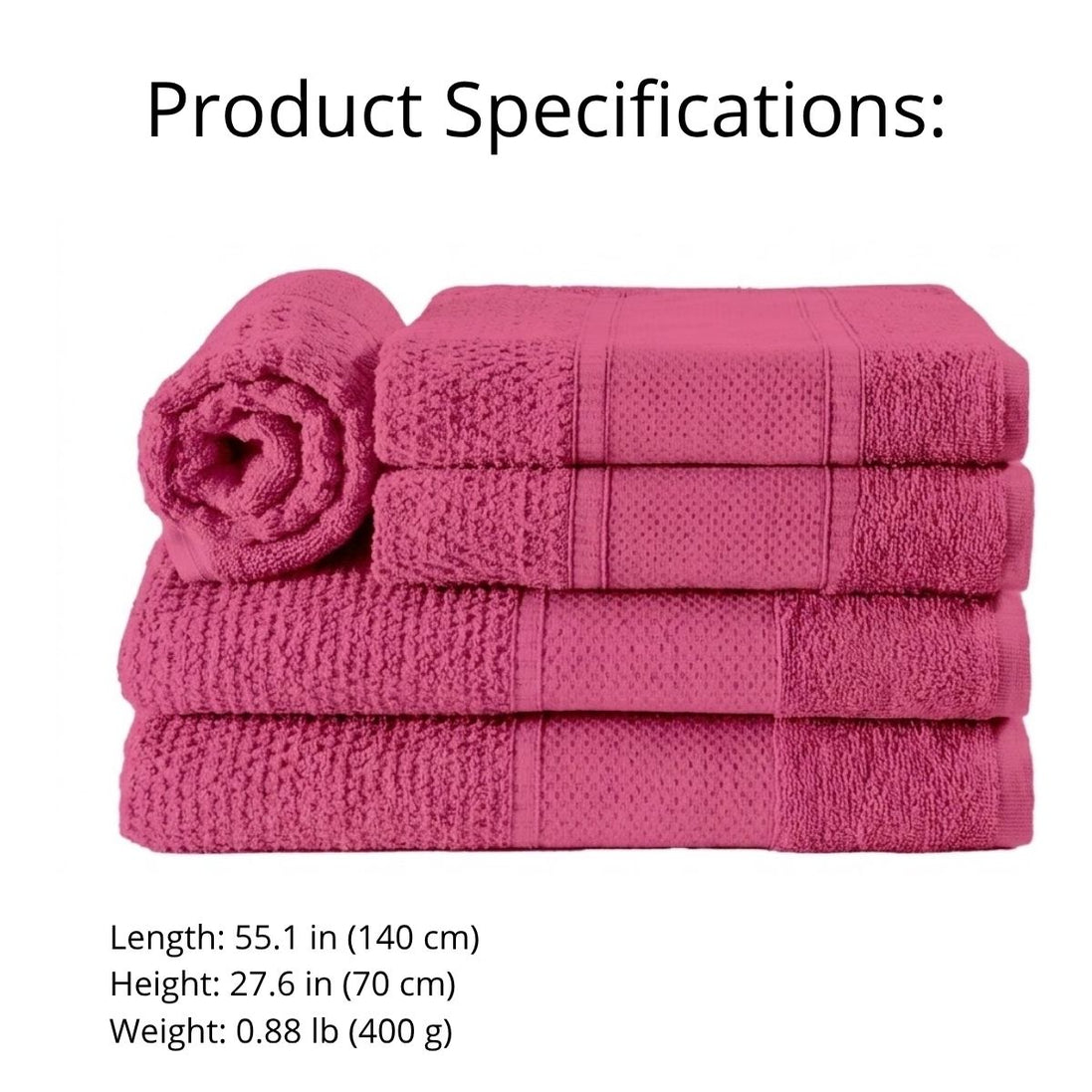 5-Piece Cotton Towel Set Noblesse – Bath, Hand & Bath Mat Soft Absorbent Premium Design