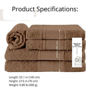 5-Piece Cotton Towel Set Noblesse – Bath, Hand & Bath Mat Soft Absorbent Premium Design