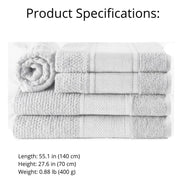 5-Piece Cotton Towel Set Noblesse – Bath, Hand & Bath Mat Soft Absorbent Premium Design