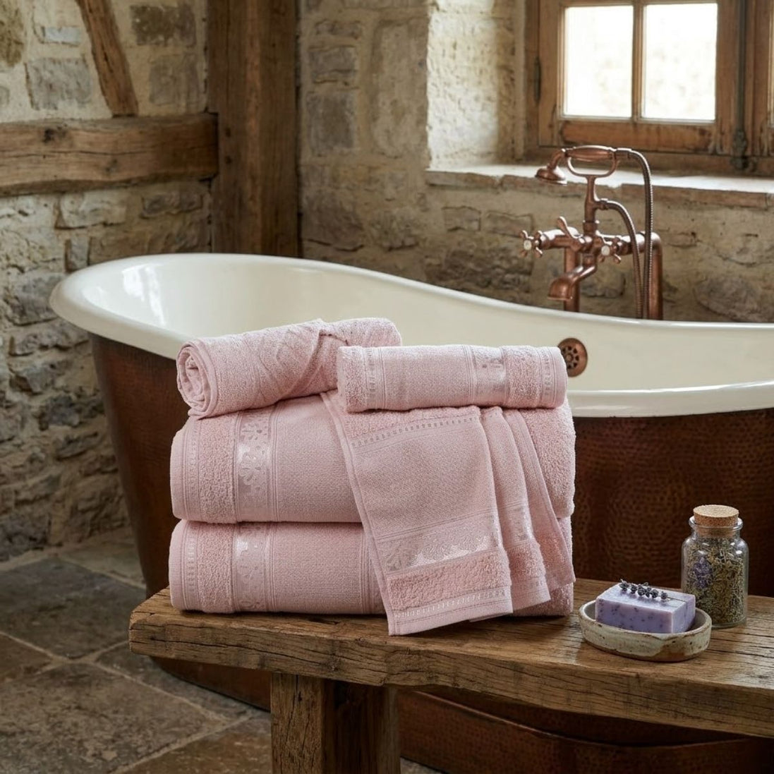 5-Piece Cotton Towel Set Atelier – Embroidery Ready Bath, Hand & Bath Mat 400 GSM