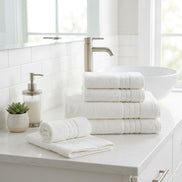 City Professional Bath Towel White 55.1 x 27.6 in – 410 GSM Cotton Blend for Hospitality