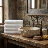City Professional Bath Towel White 55.1 x 27.6 in – 410 GSM Cotton Blend for Hospitality