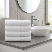 City Professional Bath Towel White 55.1 x 27.6 in – 410 GSM Cotton Blend for Hospitality
