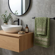 Bloom Cotton Bath Towel 59.1 x 29.5 in – 350 GSM Jacquard Soft Absorbent Towel