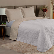 Queen Bedspread Set 3 Pieces Clara 102.4 x 94.5 in – Soft 100% Polyester Bedding