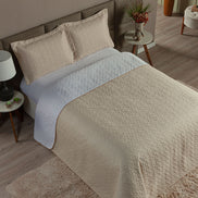 Queen Bedspread Set 3 Pieces Clara 102.4 x 94.5 in – Soft 100% Polyester Bedding