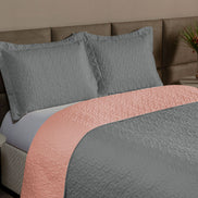 Queen Bedspread Set 3 Pieces Clara 102.4 x 94.5 in – Soft 100% Polyester Bedding