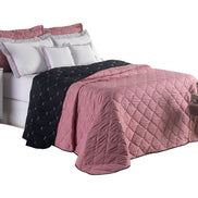 Full/Queen Reversible Bedspread Set Embroidered 94.5 x 86.6 in – 400 Thread Count Soft Elegant Bedding Red