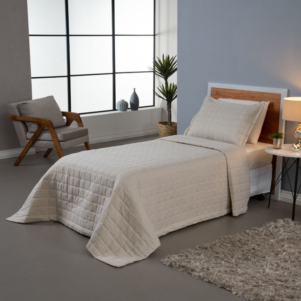 Twin Reversible Quilted Bedspread Set 2 Pieces Soft – 100% Polyester Bedding