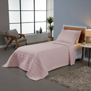 Twin Reversible Quilted Bedspread Set 2 Pieces Soft – 100% Polyester Bedding