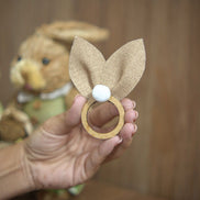 Easter Bunny Ear Napkin Rings Set of 6, 3.94 x 2.76 in