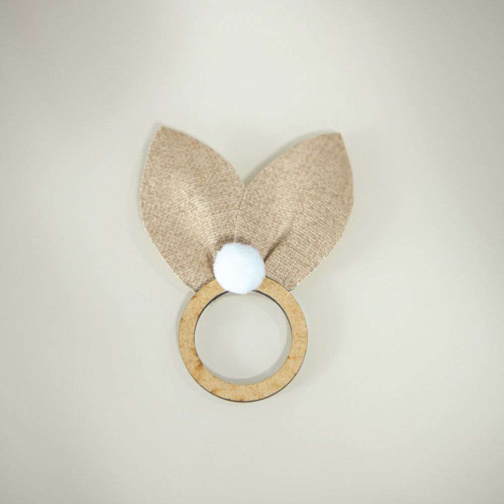 Easter Bunny Ear Napkin Rings Set of 6, 3.94 x 2.76 in