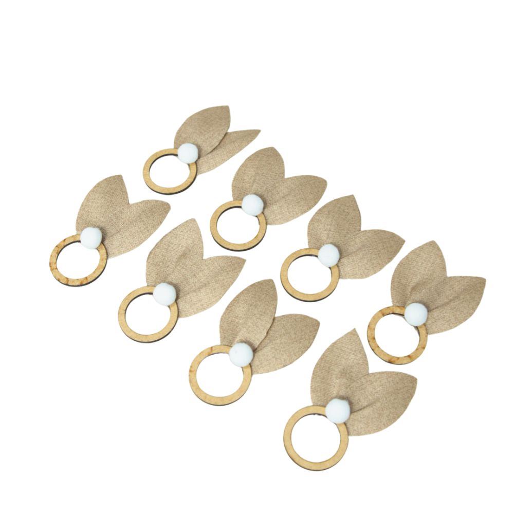 Easter Bunny Ear Napkin Rings Set of 8, 3.94 x 2.76 in