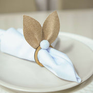 Easter Bunny Ear Napkin Rings Set of 8, 3.94 x 2.76 in