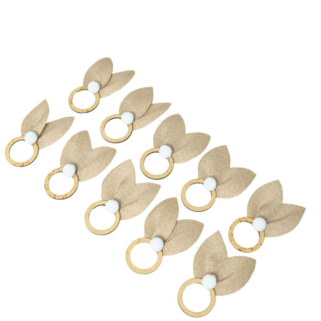 Easter Bunny Ear Napkin Rings Set of 10, 3.94 x 2.76 in