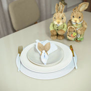 Easter Bunny Ear Napkin Rings Set of 10, 3.94 x 2.76 in