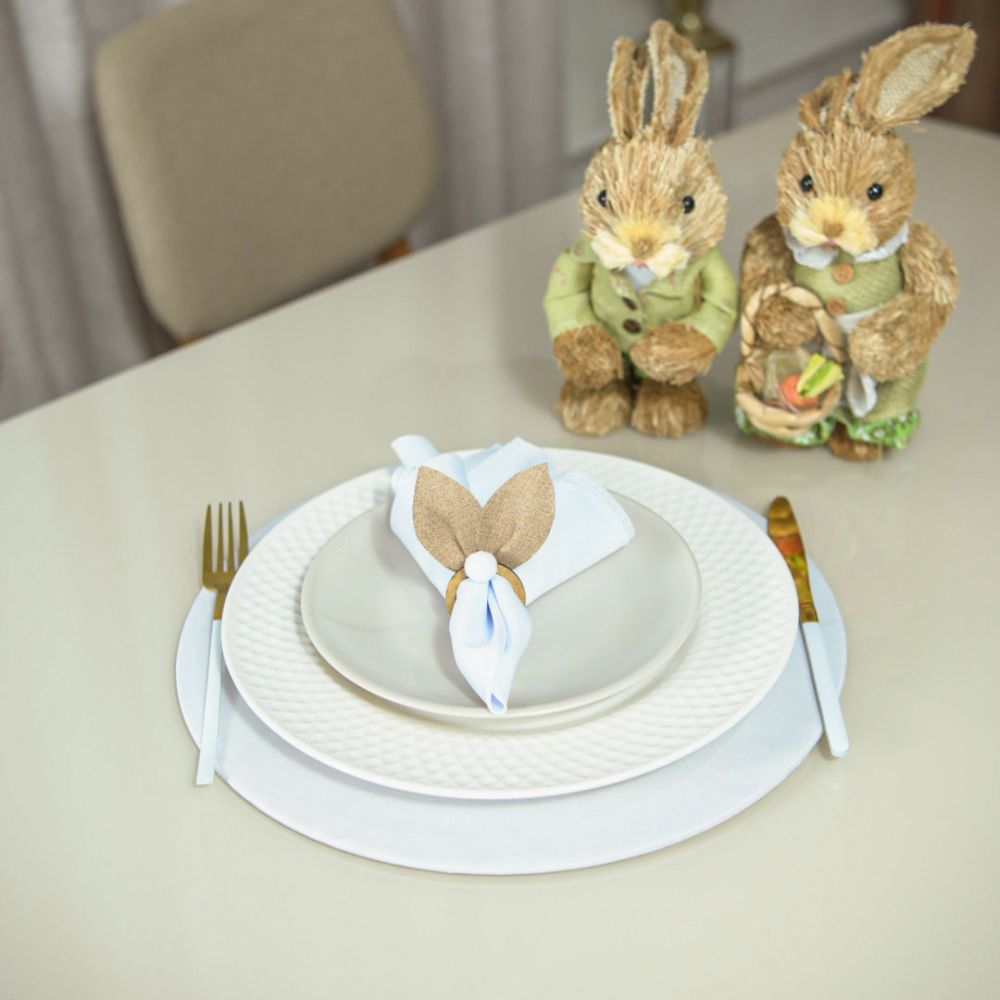 Easter Bunny Ear Napkin Rings Set of 10, 3.94 x 2.76 in